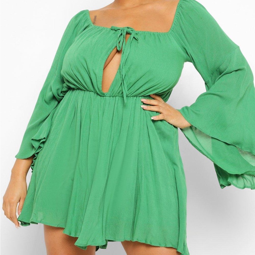 Green plus romper